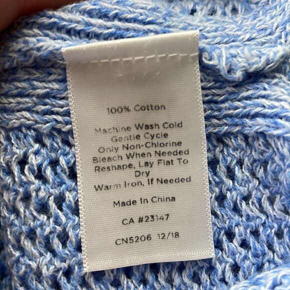 Blue 100% cotton Talbots sweater - Picture 4 of 9